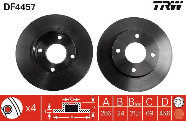 Disc frana DF4457 TRW