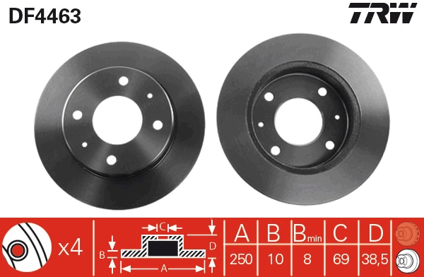 Disc frana DF4463 TRW