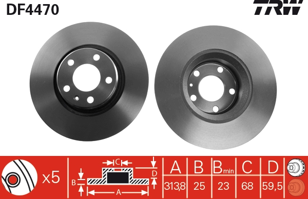 Disc frana DF4470 TRW