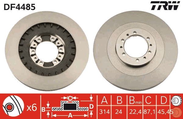 Disc frana DF4485 TRW