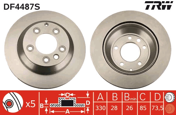 Disc frana DF4487S TRW