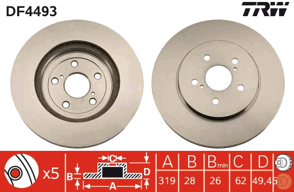 Disc frana DF4493 TRW