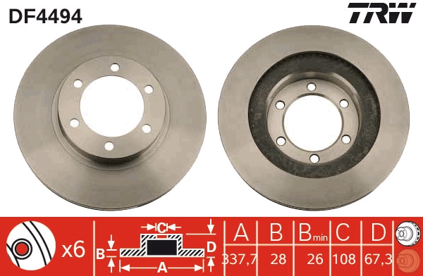 Disc frana DF4494 TRW