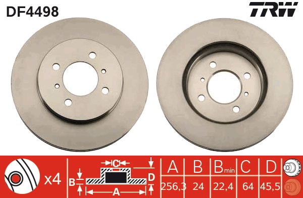 Disc frana DF4498 TRW