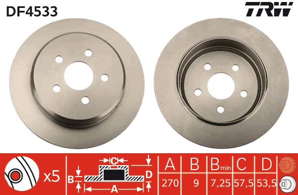 Disc frana DF4533 TRW