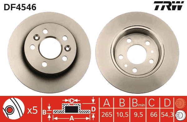 Disc frana DF4546 TRW