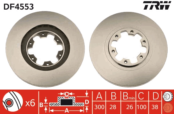 Disc frana DF4553 TRW