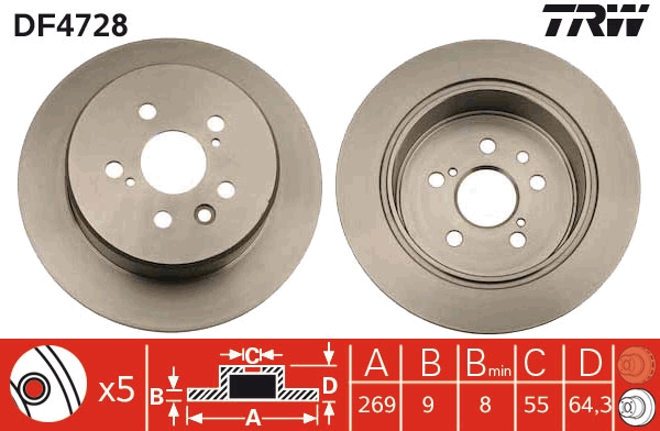 Disc frana DF4728 TRW