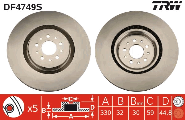 Disc frana DF4749S TRW