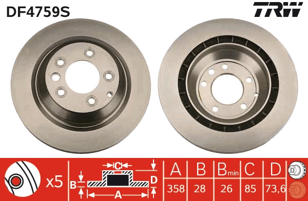 Disc frana DF4759S TRW