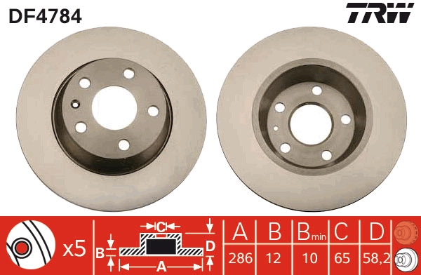 Disc frana DF4784 TRW