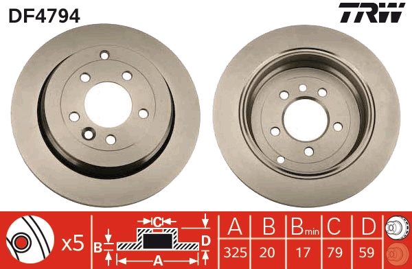 Disc frana DF4794 TRW