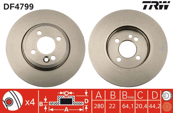 Disc frana DF4799 TRW