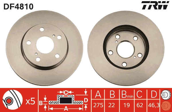 Disc frana DF4810 TRW