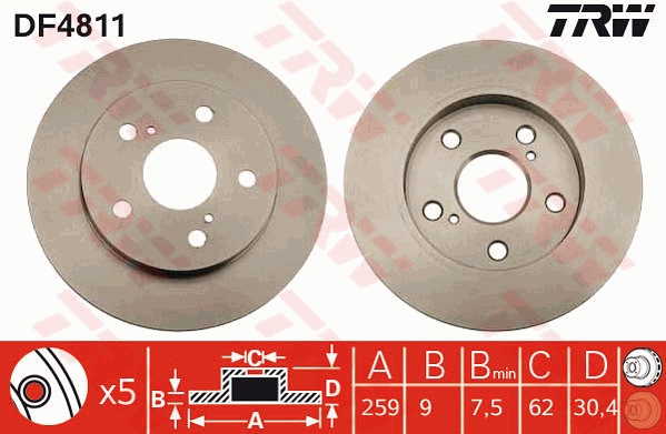 Disc frana DF4811 TRW