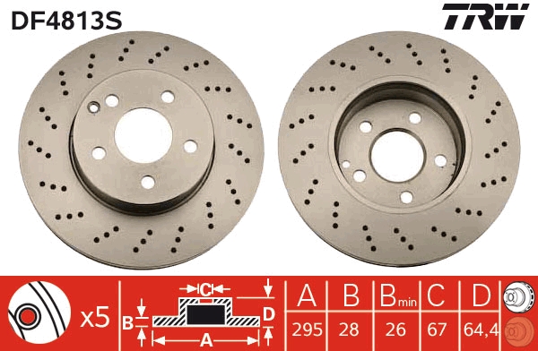 Disc frana DF4813S TRW