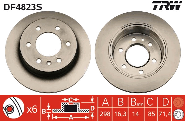 Disc frana DF4823S TRW