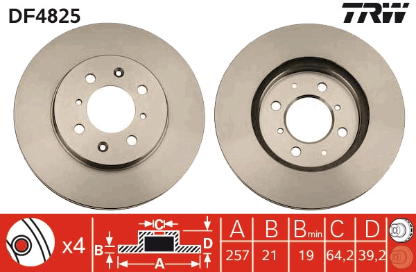 Disc frana DF4825 TRW