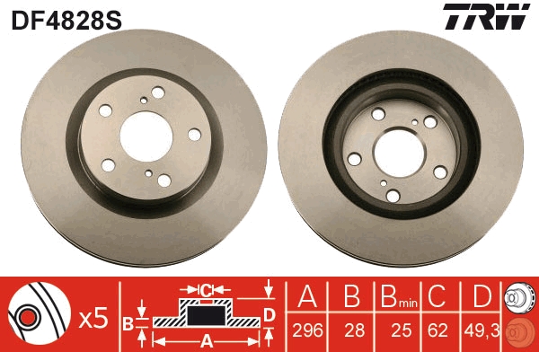 Disc frana DF4828S TRW