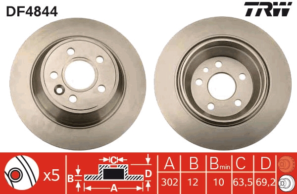 Disc frana DF4844 TRW