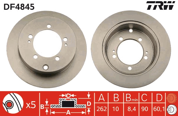 Disc frana DF4845 TRW