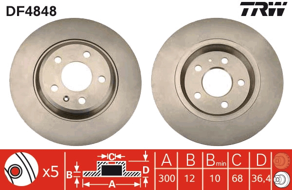 Disc frana DF4848 TRW