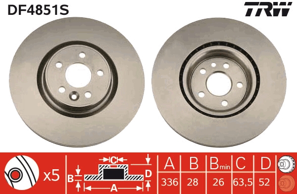 Disc frana DF4851S TRW