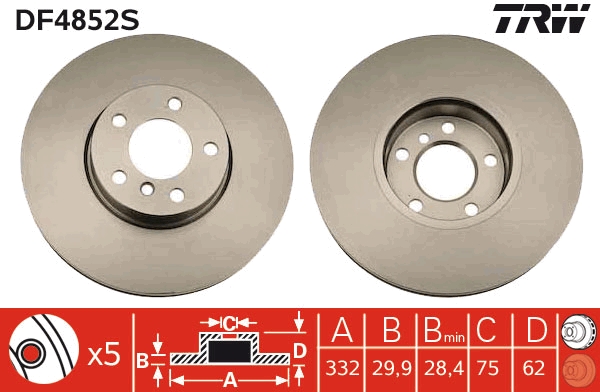 Disc frana DF4852S TRW