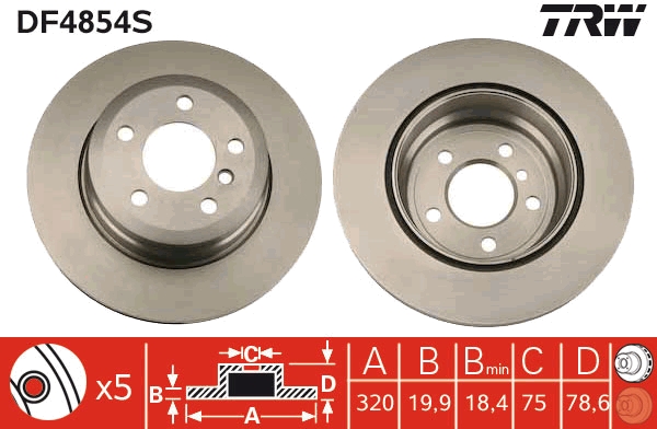 Disc frana DF4854S TRW