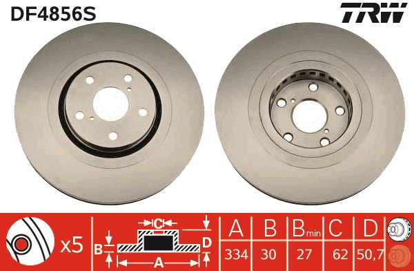 Disc frana DF4856S TRW