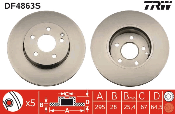 Disc frana DF4863S TRW