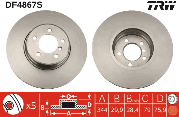 Disc frana DF4867S TRW