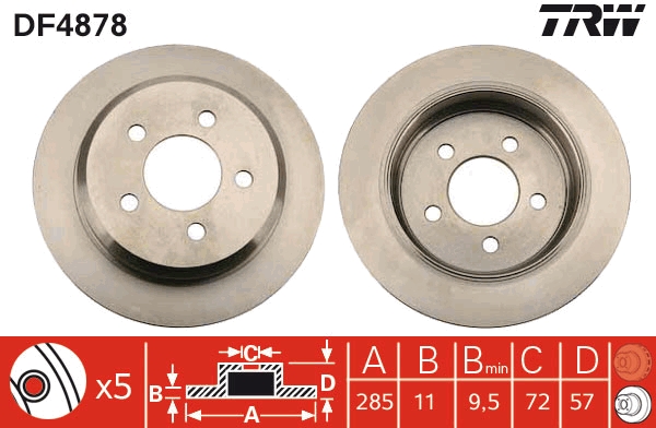 Disc frana DF4878 TRW