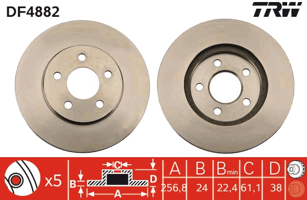 Disc frana DF4882 TRW