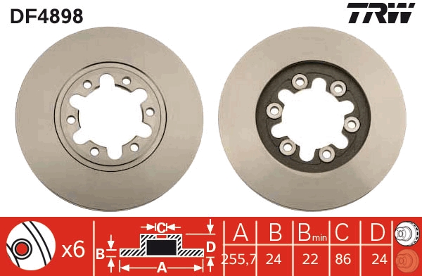 Disc frana DF4898 TRW