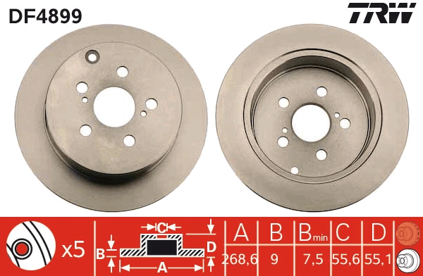 Disc frana DF4899 TRW