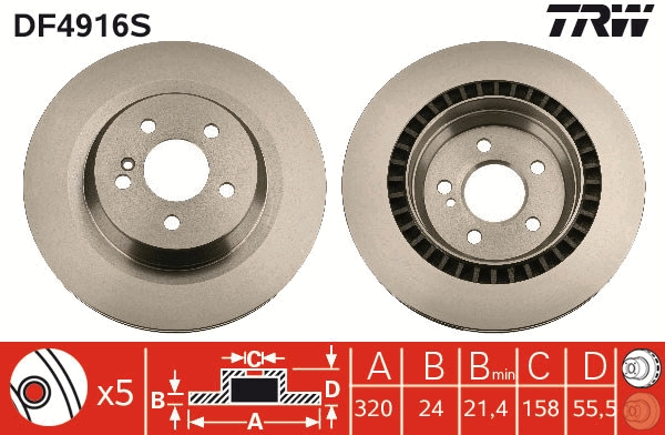 Disc frana DF4916S TRW