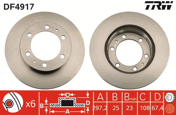 Disc frana DF4917 TRW