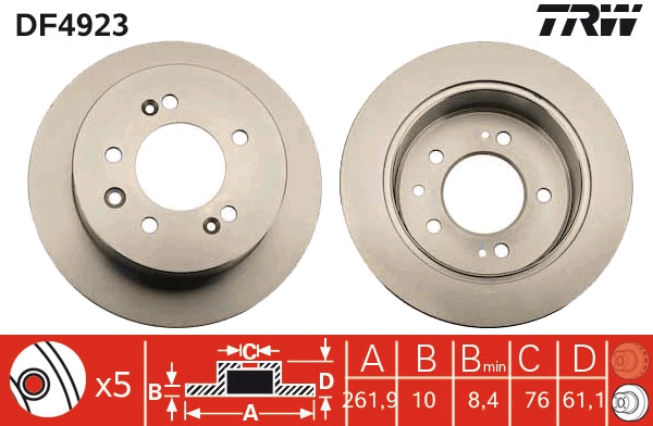 Disc frana DF4923 TRW