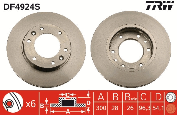 Disc frana DF4924S TRW