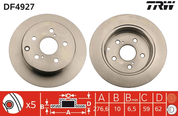 Disc frana DF4927 TRW