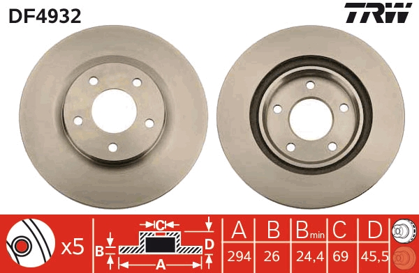 Disc frana DF4932 TRW