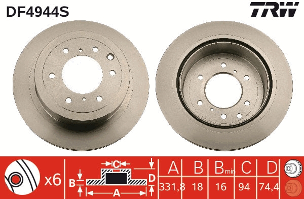 Disc frana DF4944S TRW