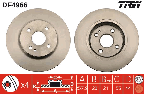 Disc frana DF4966 TRW