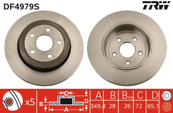 Disc frana DF4979S TRW