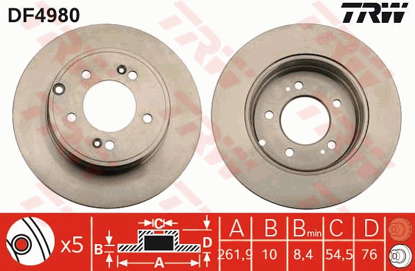 Disc frana DF4980 TRW