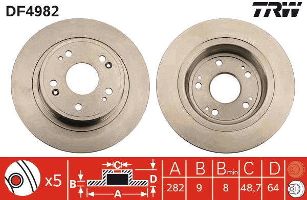 Disc frana DF4982 TRW