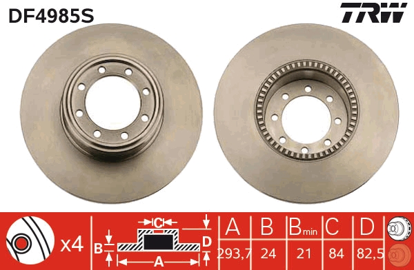 Disc frana DF4985S TRW