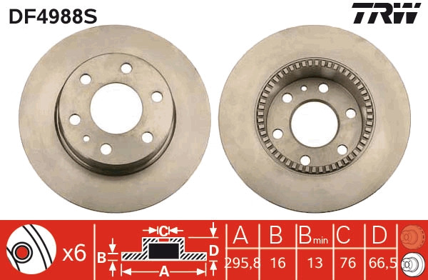 Disc frana DF4988S TRW