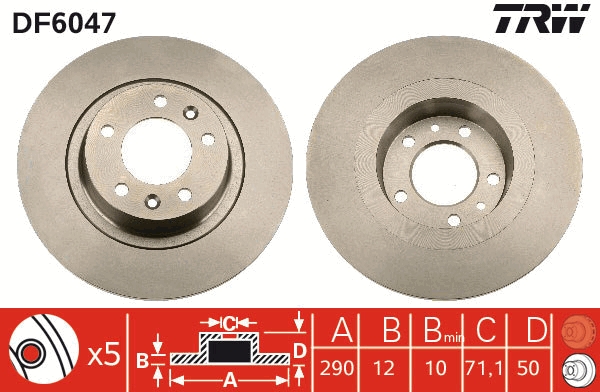 Disc frana DF6047 TRW